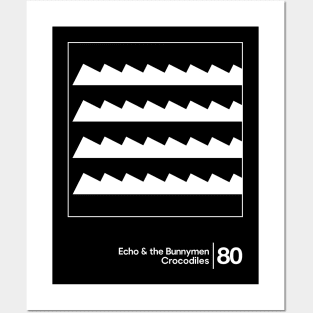 Crocodiles - Echo & The Bunnymen / Minimal Graphic Design Tribute Posters and Art